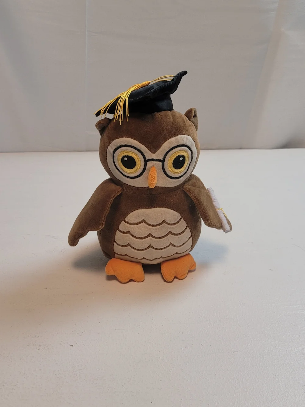 Brown and Yellow Graduation Owl Plush